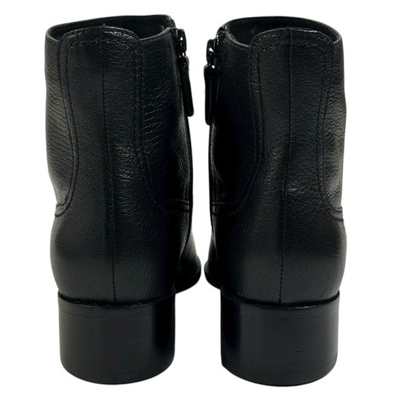 COLE HAAN Naia Black Leather Ankle Boots Womens Size 7B Side Zip New $200 E - Picture 4 of 13